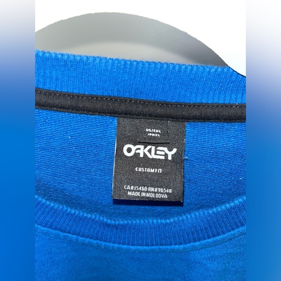 Men’s Blue Oakley Custom Fit Crew Neck Sweatshirt Size Large - Picture 4 of 5